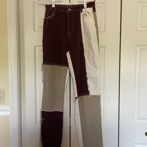 SHEIN color block jeans